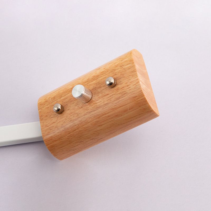 Modern Creative Dome Wall Lamp Wooden 1-Light Wall Sconce with White Glass Shade