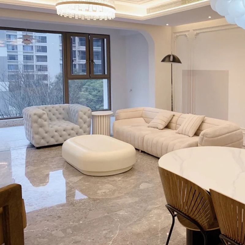 Contemporary 1 Single Coffee Table Oval Cocktail Table with Storage