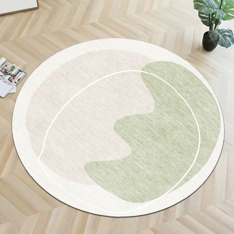Lichtbruin gekleurd stuk tapijt Polyester Modern vloerkleed Wasbaar tapijt voor woondecoratie