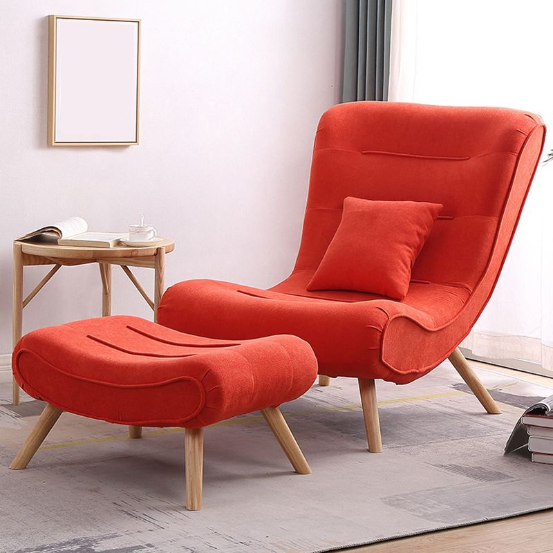 Modern Cushions Rocker Chair Solid Wood Frame Spindle Rocker Chair with Ottoman