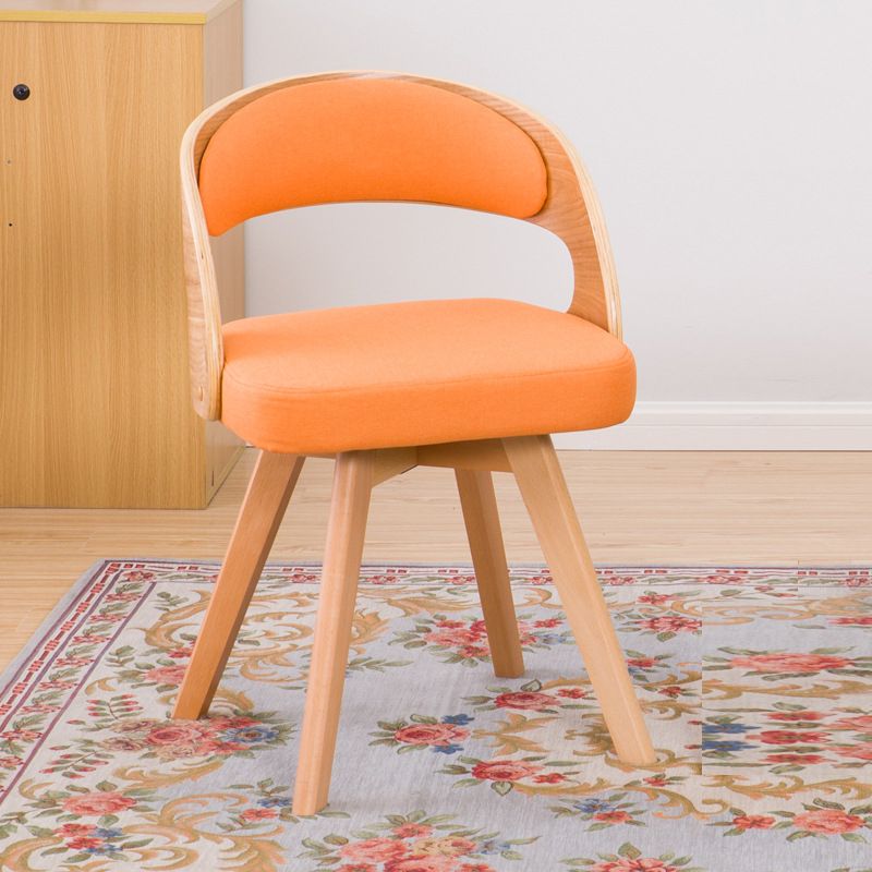 Chaise de salle à manger de style contemporain, chaise latérale à dossier ouvert en bois massif de 17 pouces de large pour la maison