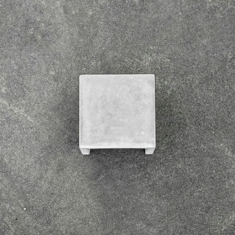 Square Shaped Cement LED Wall Lighting Minimalistic Grey Sconce Light for Living Room