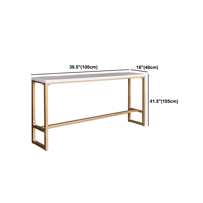 Glam 1/5/7 Pieces Bar Table Set Rectangle Stone Counter Table with High Stools