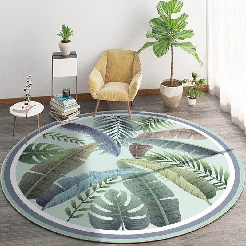 Nordic Modern Rug Rainforest Polyester Rug Washable Rug for Living Room