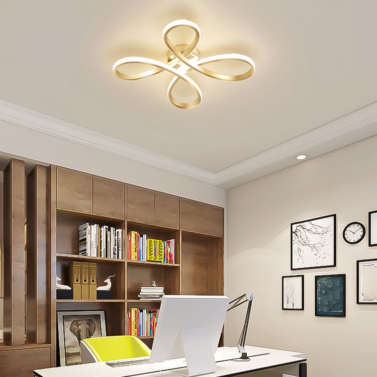Plafonnier en métal Style nordique LED doré proche de l'éclairage de plafond