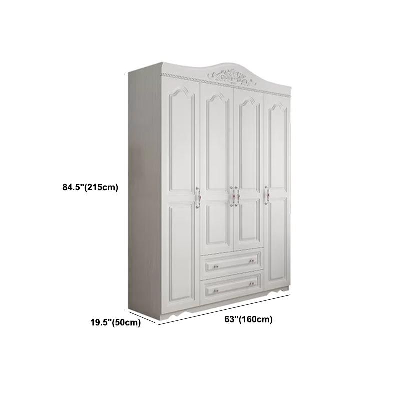 Manufactured Wood White Storage Cabinet French Country Cabinet with Drawers