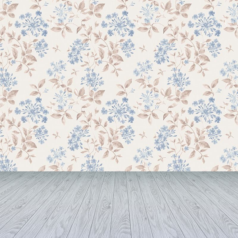 Light Color Flowers Wall Mural Decal Moisture Resistant Modern Girls Bedroom Wal Art