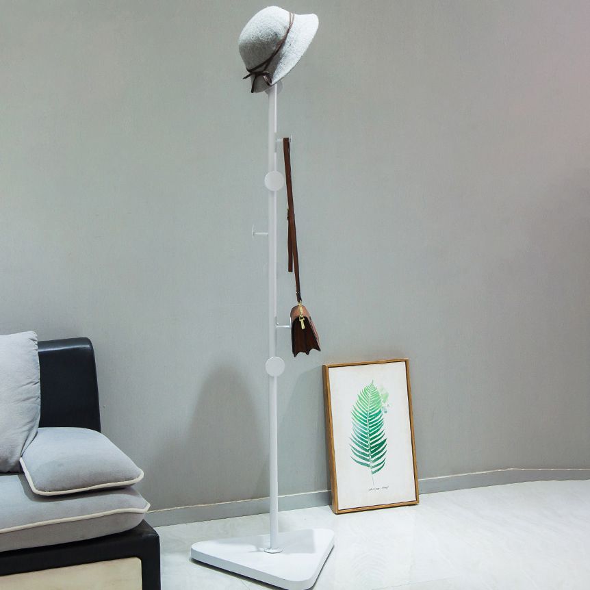 Contemporary Coat Rack Coat Hooks Metal Coat Rack with Triangular Base