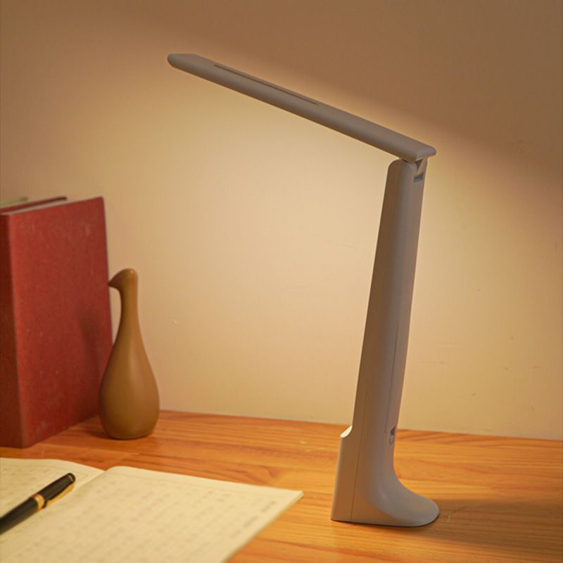Modern Minimalist Style Dimmable LED Table Lamp Plastic 1 Light Table Light for Study Room