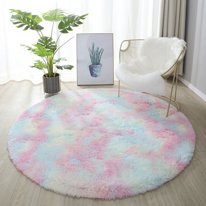 Chic Grey Area Carpet Solid Color Plush Area Rug Stain Resistant Rug for Drawing Room