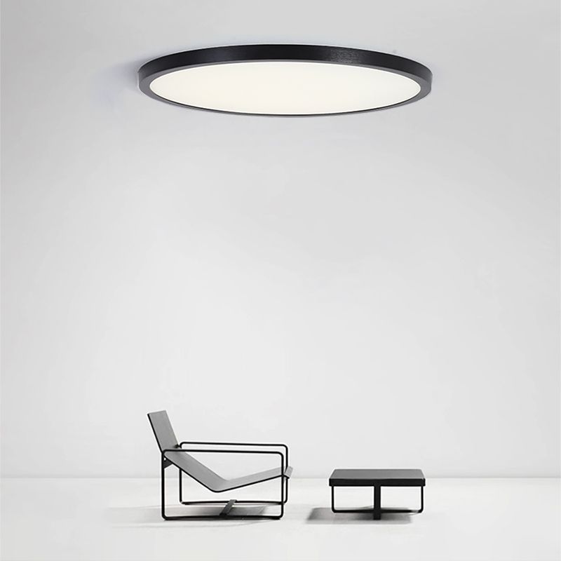 Metal Round Shade Flush Mount Llight Modern LED Style1 Head Flush Mount