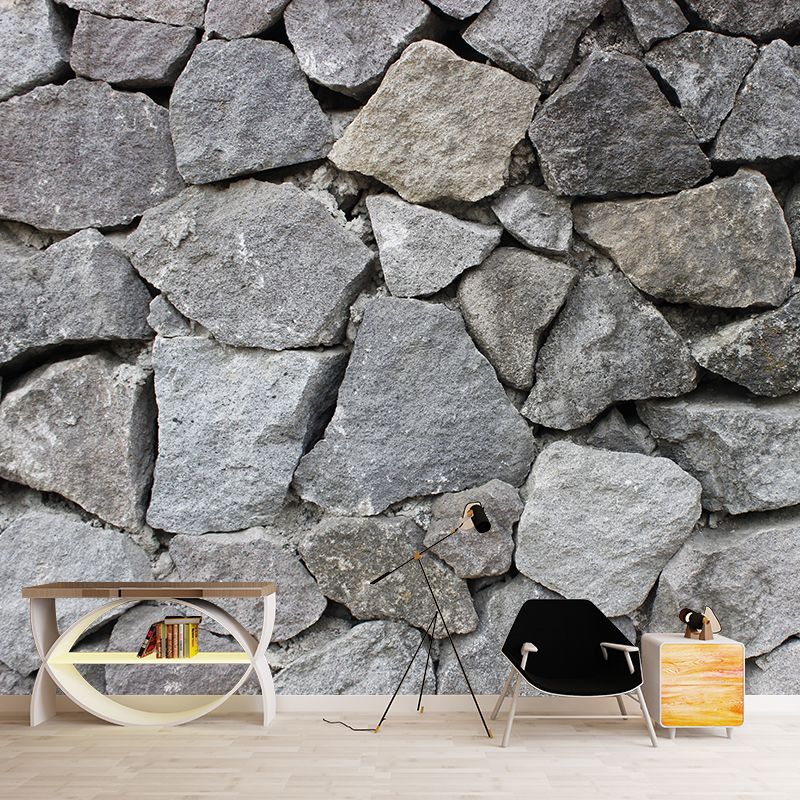 Industrial Style Brick Wall Mural Wallpaper Mildew Resistant Sitting Room Wall Decor