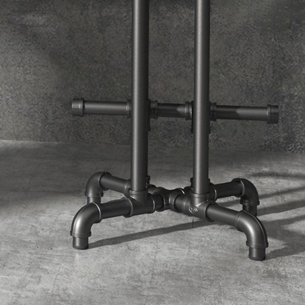 Rectangle Solid Wood Bar Table Set Industrial 1/4 Pieces Counter Table with High Stools