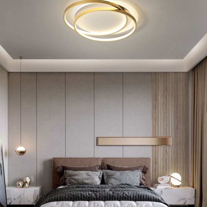 Cycle Semi-Flush Mount Light Modern Minimalist LED Metal LED Ceiling Flush Mount for Hallway