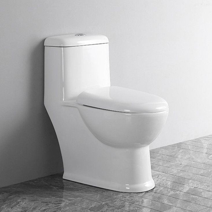 Modern Siphon Jet Toilet Floor Mount Urine Toilet with Toilet Seat