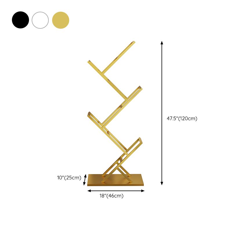 Modern Bookshelf Metal Open Shelf Bookcase with Shelves for Home Office