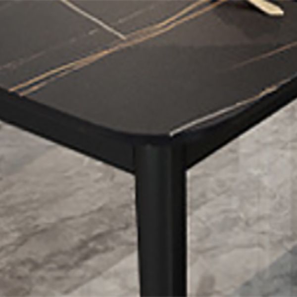 Rectangle 4 Legs Base Dining Table Modern Stone Table for Dining Room