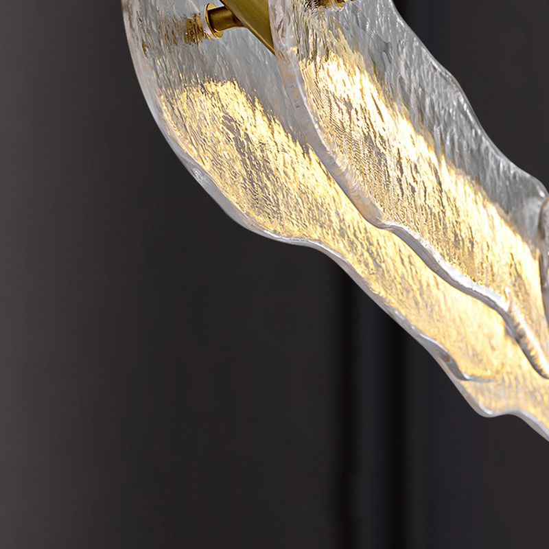 Idee di illuminazione dell'isola lineare moderna lampadario in metallo 1 luce isola luminosa in oro finitura