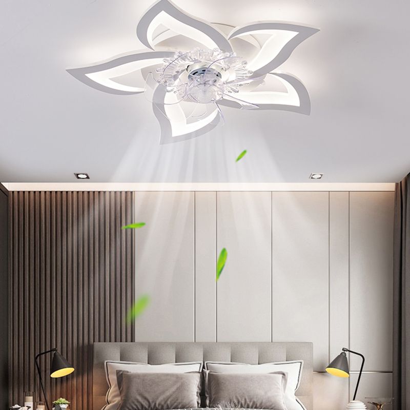 Luce a ventola del soffitto in metallo nordico illuminazione a filo a filo multipla con lama della ventola di plastica