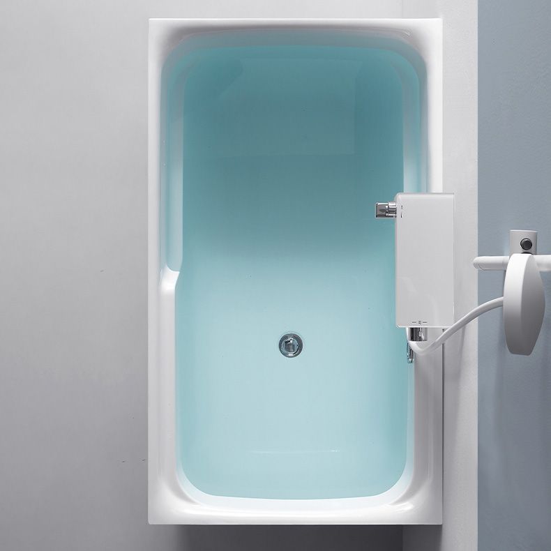 Back to Wall Small Tub Modern Soaking Rectangular Bathroom Bathtub