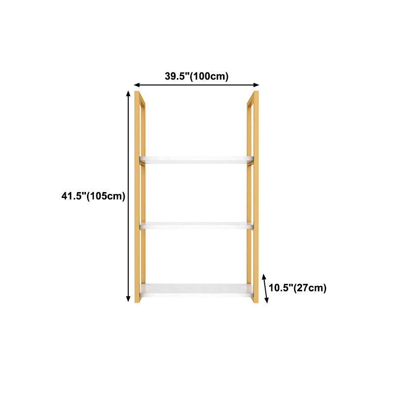 10.63"W Bookshelf Glam Style Wall Mounted Bookcase for Home Office Study Room