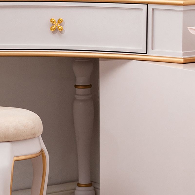Two Piece Victorian Vanity Set One Drawer Wood Dressing Table
