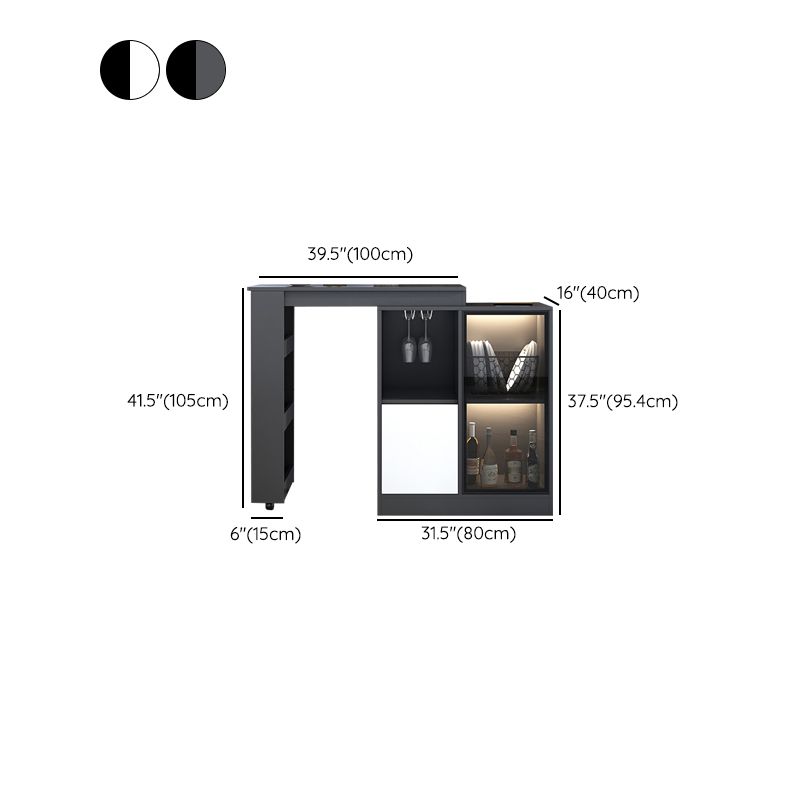 Contemporary Style Rectangle Wood Bar Height Table for Living Room