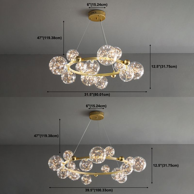 Modern Nordic Simple Style LED Hanging Chandelier Light for Dining Room Living Room Bedroom