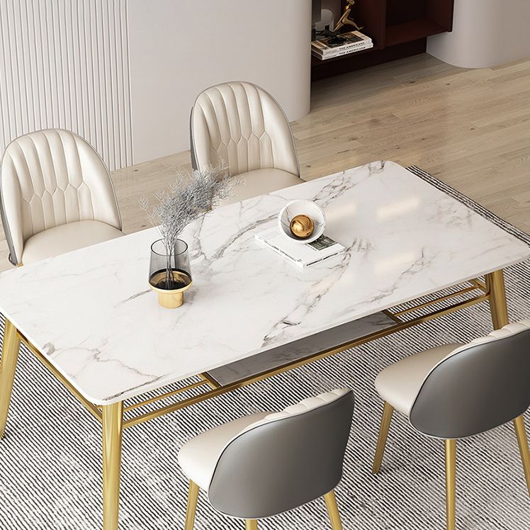 Table à manger standard en pierre pénible moderne Table à manger en forme de rectangle