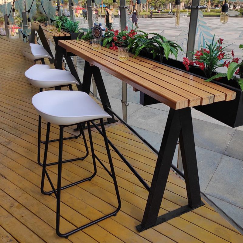 Manufactured Wood Bar Set 1/3 Pieces Industrial Rectangle Pub Table Set