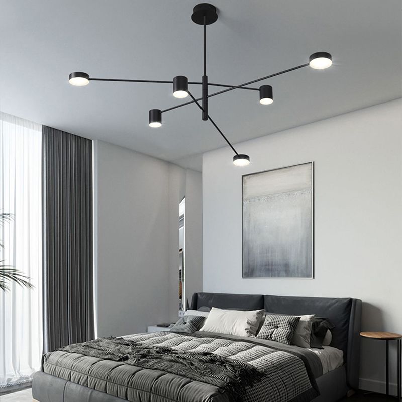 Candeleras colgantes de forma de cilindro de estilo contemporáneo luces colgantes colgantes de metal