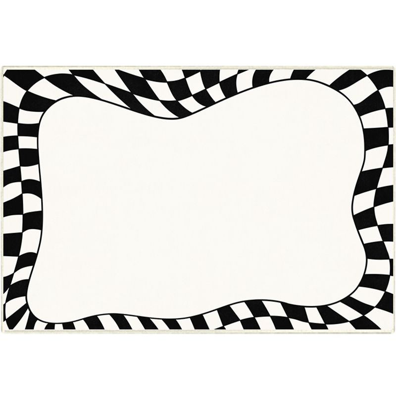 Contemporary Polyester Rug Novelty Geometric Print Carpet Non-Slip Area Rug for Living Room