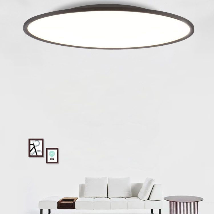 Plafonnier moderne à LED circulaire en aluminium à 1 ampoule pour chambre à coucher