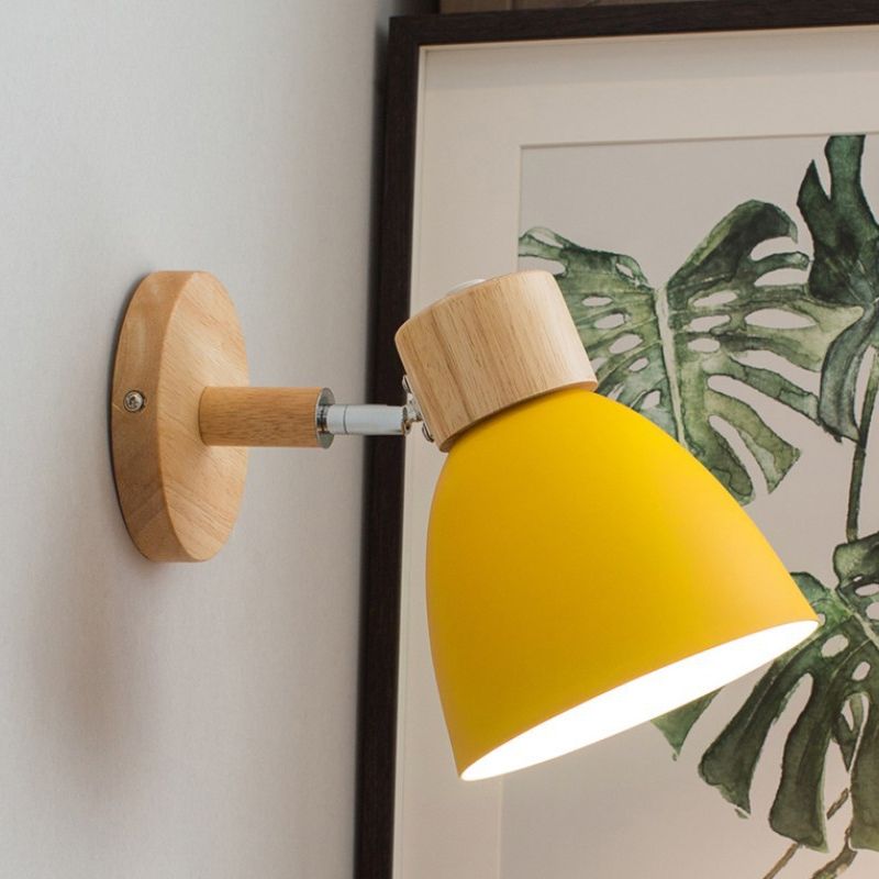 Lámpara montada en la pared de tazón Lámpara de montaje de pared de metal de macarricidad de macarrón de tazón para sala de estar