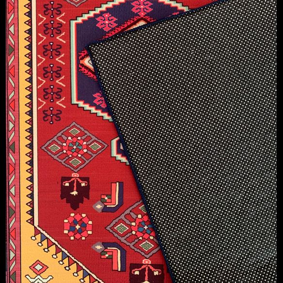 Multikoler viktorianischer Indoor-Teppich Polyester Blumendruck Teppich nicht rutschfest