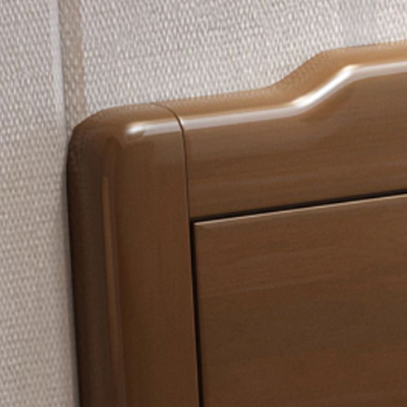 Scandinavian Solid Wood Standard Bed Natural Bed with Headboard