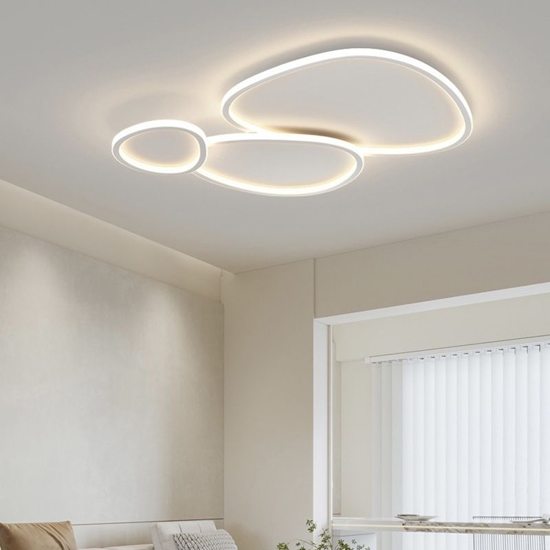 Modern Stye Ceiling Mount Light White LED with Silica Gel Shade for Bedroom