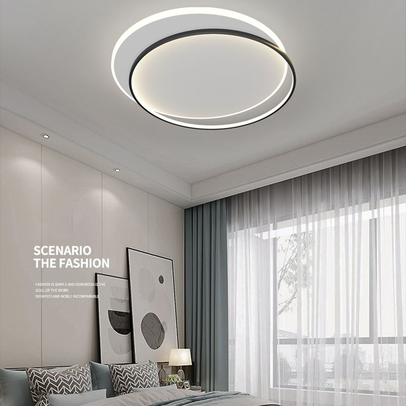 Plafonniers encastrés géométriques modernes, luminaires encastrés en métal avec abat-jour en acrylique