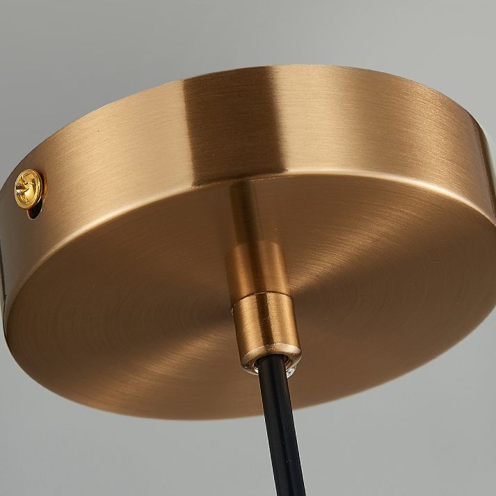 Dark Blue Cylindrical Glass Suspension Light Post-modern Style Minimalism Single Bulb Hanging Light