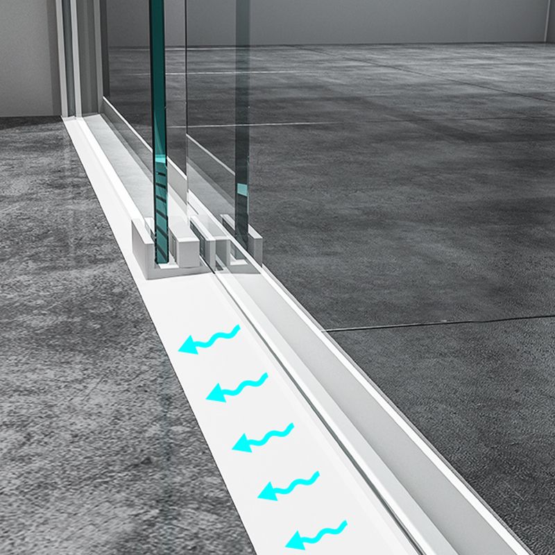 Bypass Semi Frameless Shower Door Tempered Glass Shower Door in Black