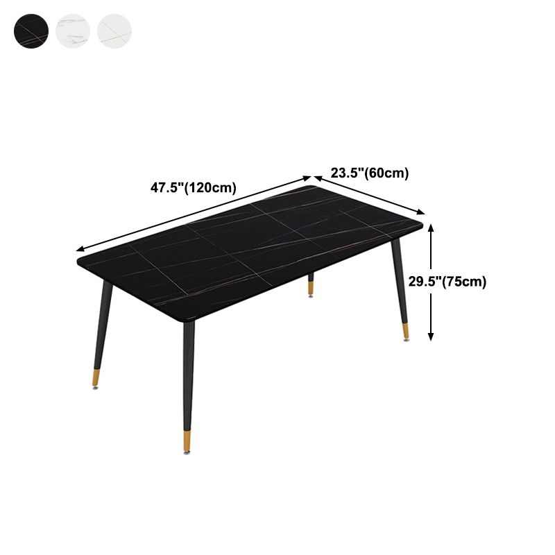 Mesa de piedra de 4 pies Rectangle Matte Mesa de comedor para restaurante para restaurante