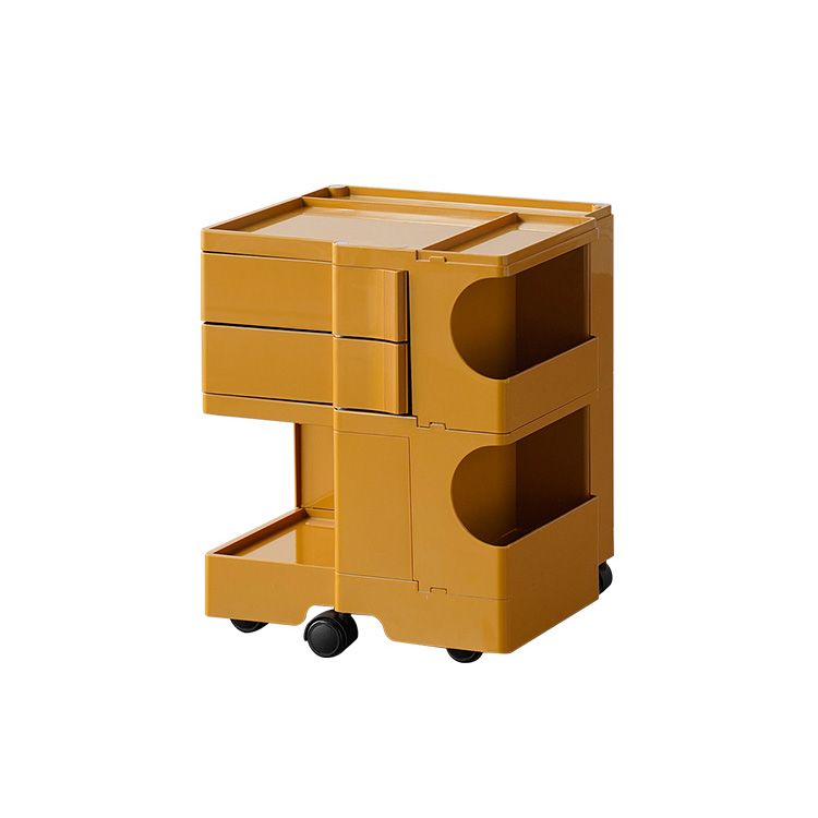 Plastic Bed Nightstand Classic Modern Bedside Cabinet for Bedroom