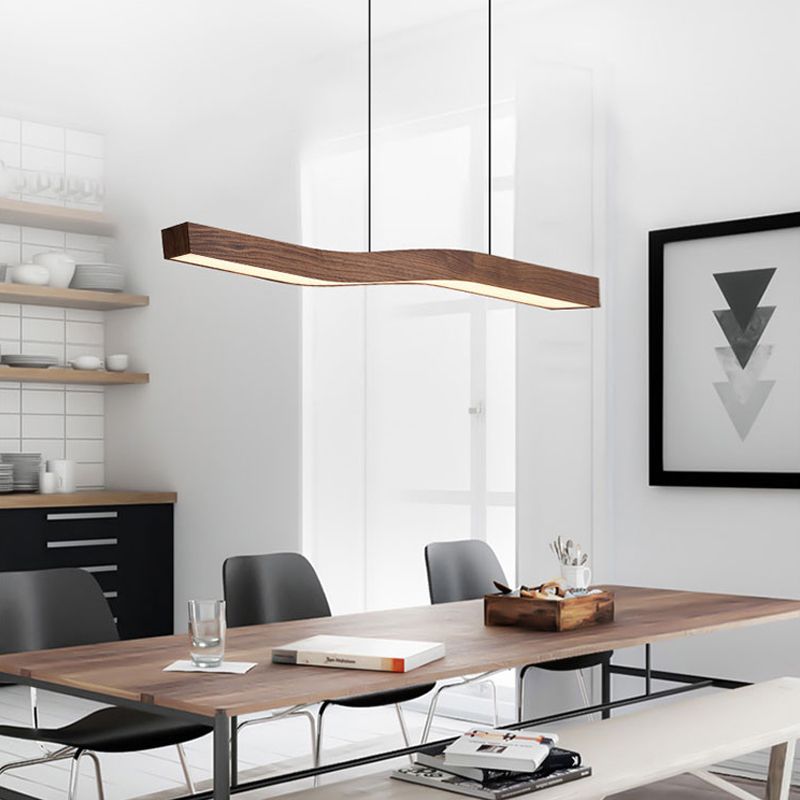 Metal Hanging Pendant Lights Modern Linear Hanging Lamps for Dining Room