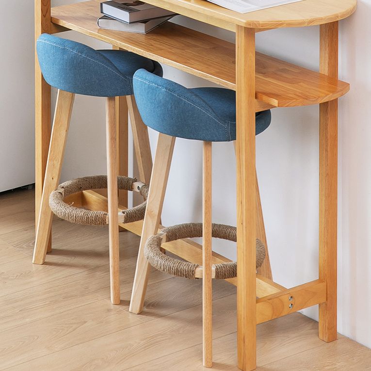 Scandinavian Milk Tea Shop Footrest Stool Matte Finish Upholstered Bar Stools