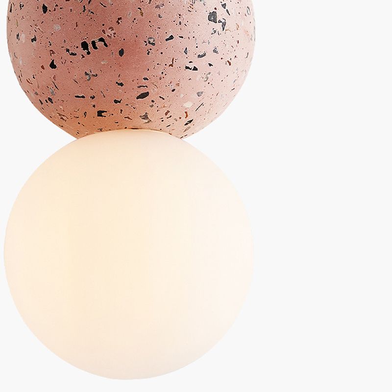 1 Light Stone Pendant Light Modern Minimalist Suspension Lighting for Bedroom