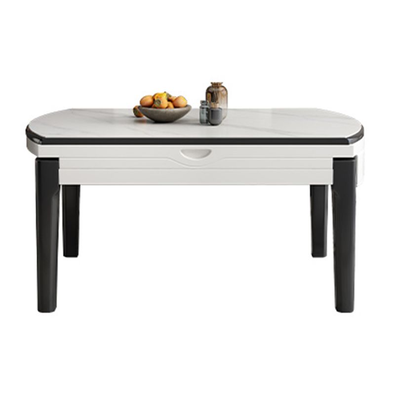 White Stone Dining Set for Kitchen 1/7 Pieces Modern Foldable Dining Table Set