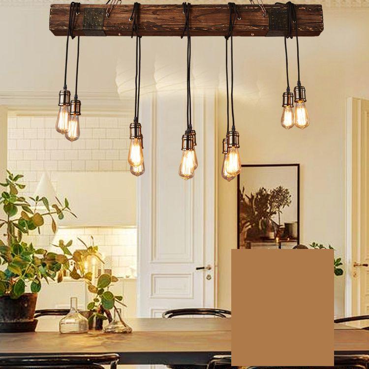 COLORE DI LEGGIO LUCE PENDANTE ISLANDE RETTANGOLARE IN INDUSTRIALE LUCE DI BACCHIO DI INGGIO