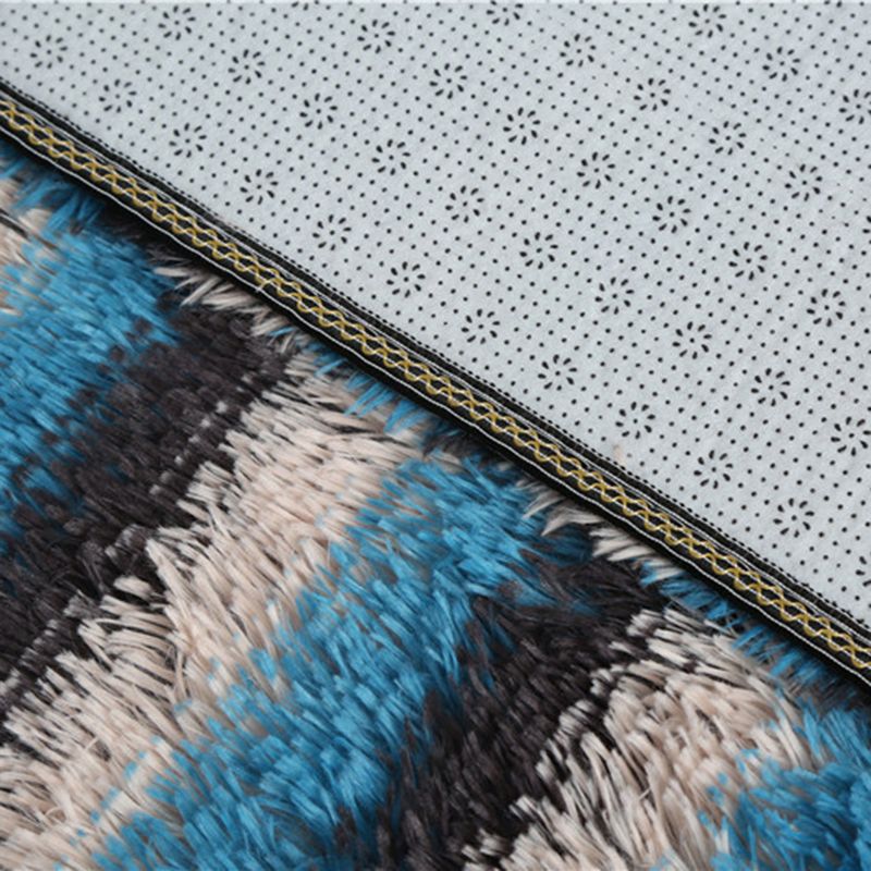 Schwarzer Plüsch Teppich Polyester Moderner Bereich Teppich nicht rutscher Backing Teppich für Wohnkultur