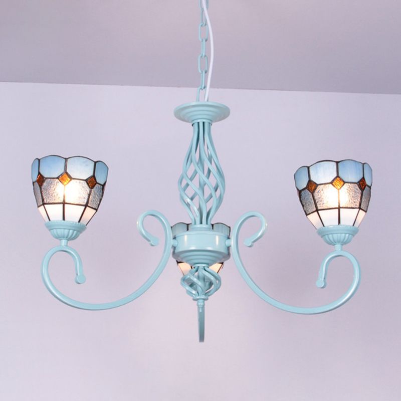 Arte artesanal multicolor lámparas de lámparas de lámpara de lámpara de desplazamiento candelabro mediterráneo