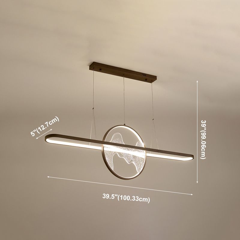 Luces colgantes colgantes geométricos de estilo moderno accesorios de iluminación de araña de metal